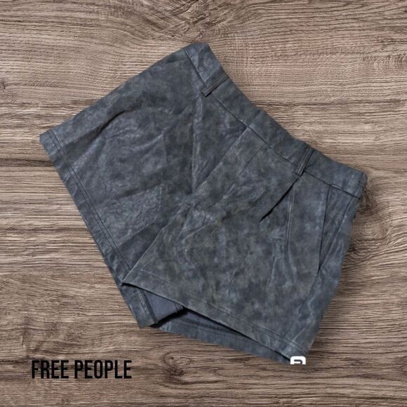 Free People Green Suede Shorts - Picture 1 of 7